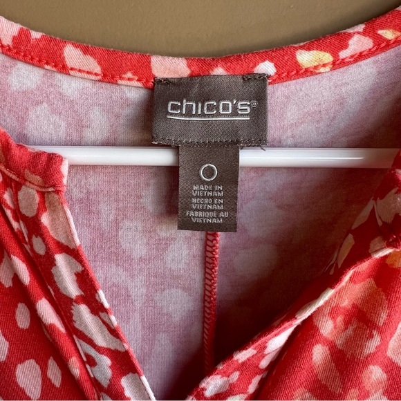 Chico's Animal Print Sleeveless Dress - Size S Spring Summer Vacation Resortwear - Picture 2 of 5